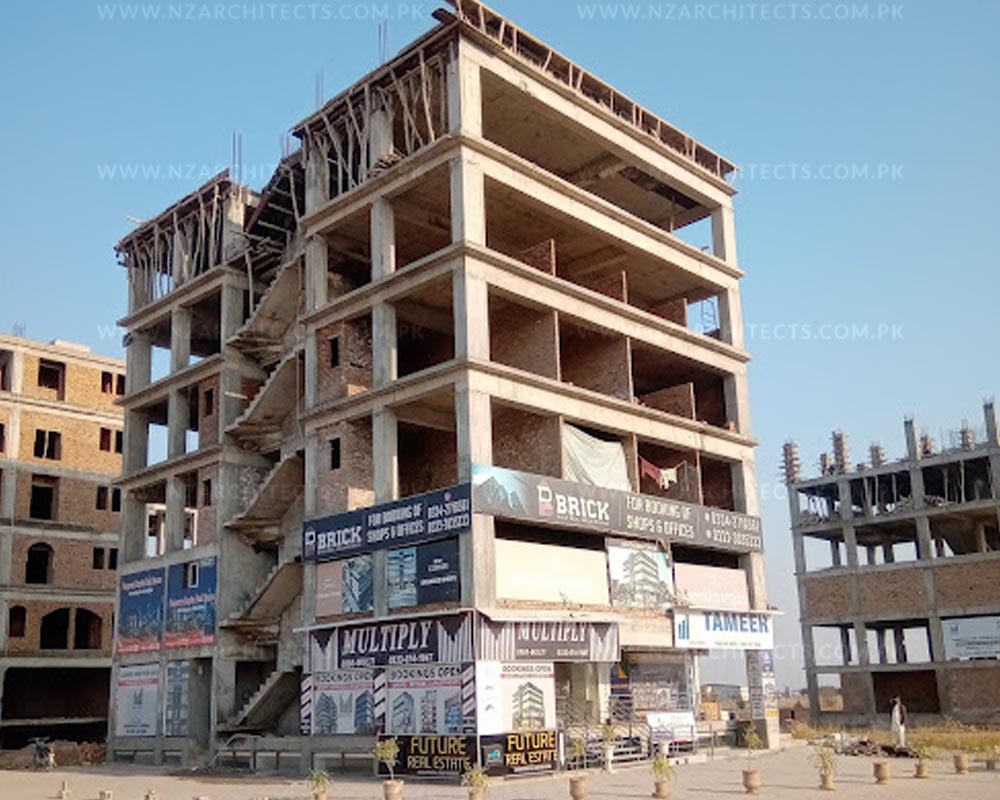 commercial architecture bmit corner mumtaz city rawalpindi construction view 1