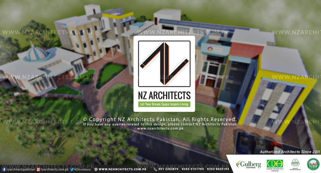 school design in Sangjani by NZ architects aerial view